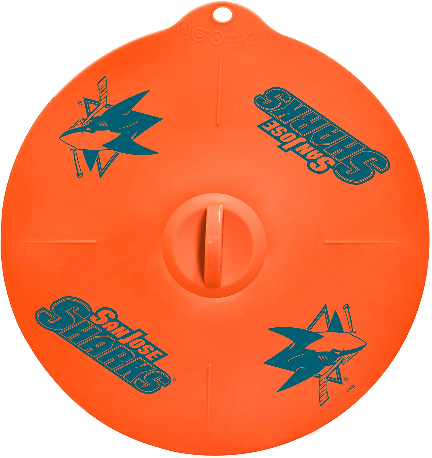 BB NHL San Jose Sharks 9" Silicone Lids For Pots & Bowls, Hot/Cold 2 pack