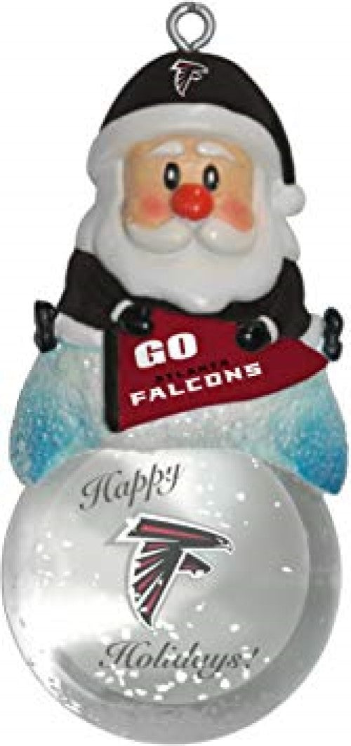Topperscot NFL Atlanta Falcons Santa Claus Snow Globe Ornament