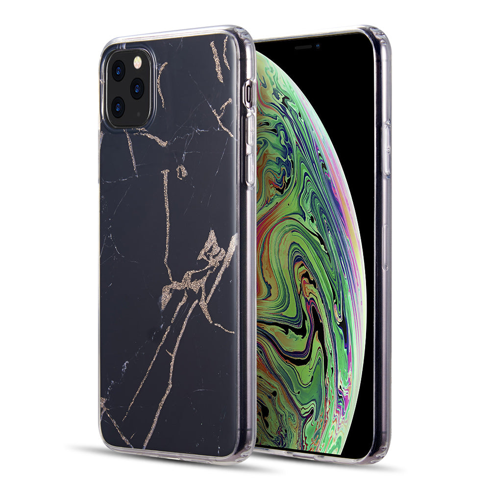 GSA Gold Vein Marble Candy Case For iPhone 11 Pro Max (6.5" Screen) - Black