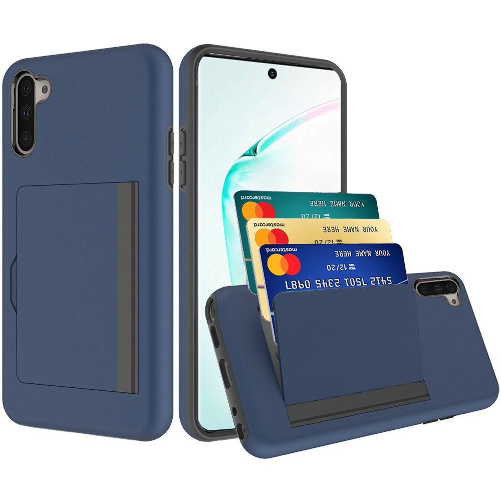 GSA Shockproof Case Credit Card Holder for Samsung Galaxy Note 10 (6.3") Blue