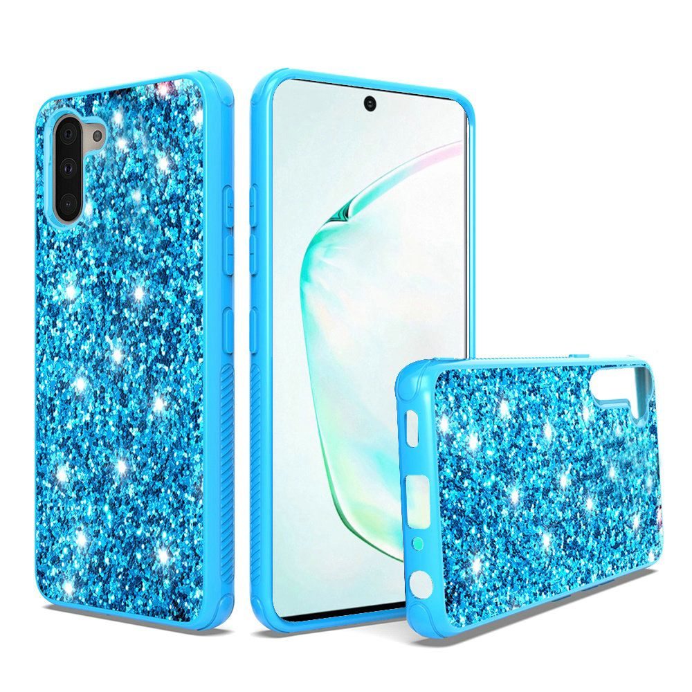 GSA Glitter Bling Hybrid Case for Samsung Galaxy Note 10 (6.3") - Blue