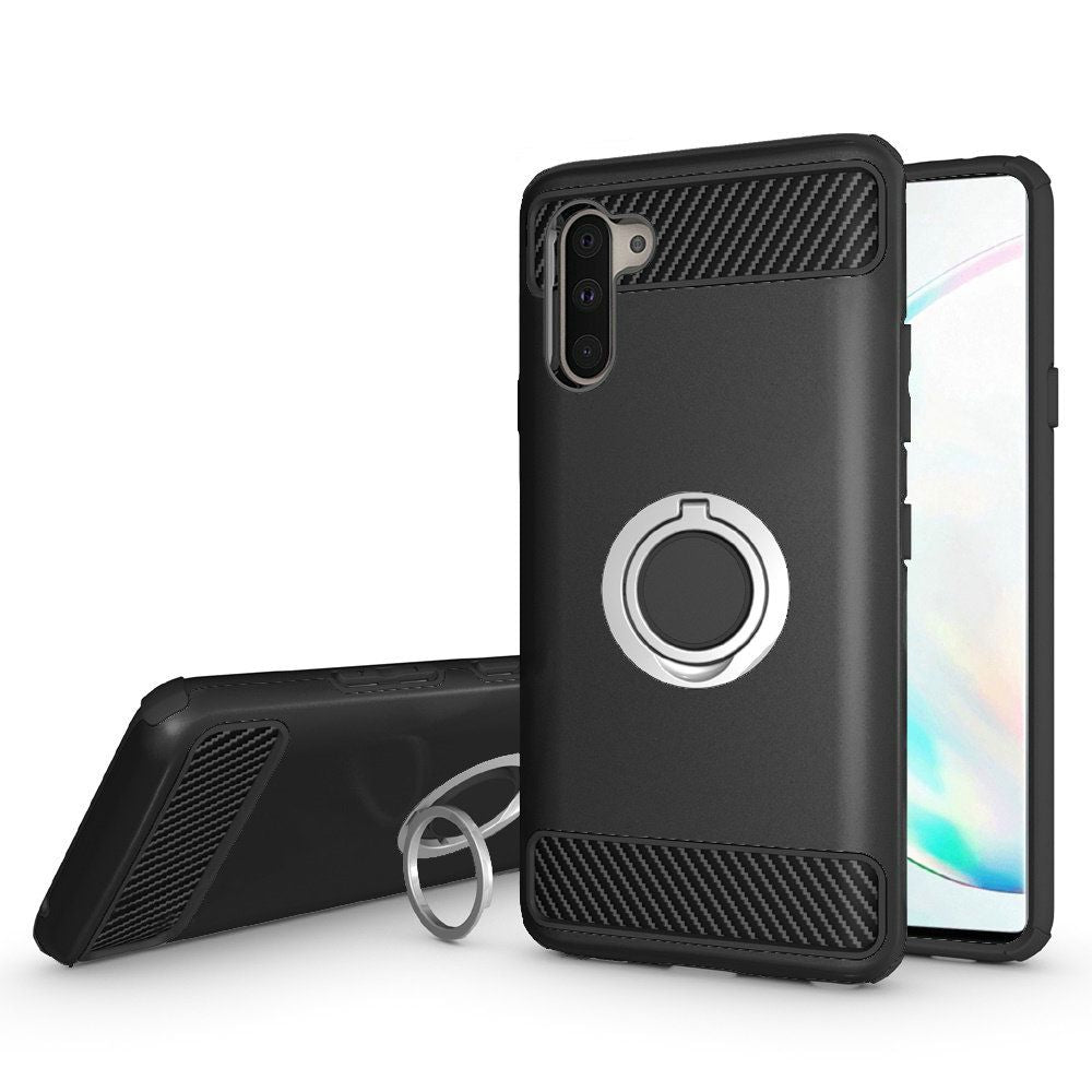 GSA Sleek Hybrid Case Ring Stand for Samsung Galaxy Note 10 (6.3") Black