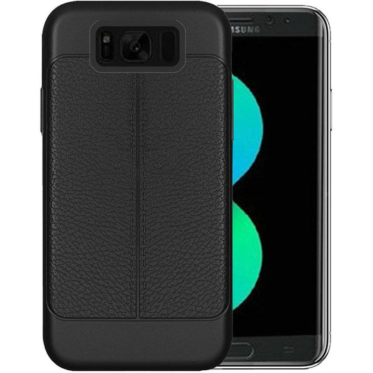 GSA Leather Design Hybrid Case For Samsung Galaxy S8 Plus - Black