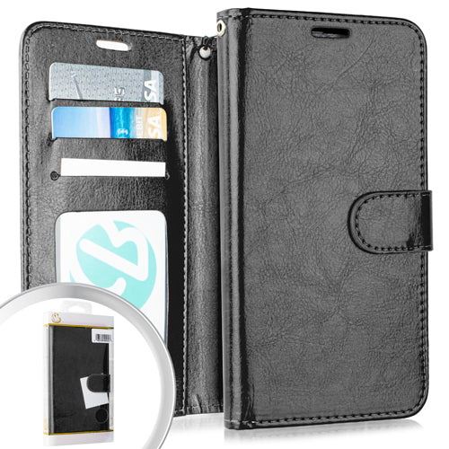GSA Lux Flip Wallet Case for LG Aristo 4 Plus, Tribute Royal - Black