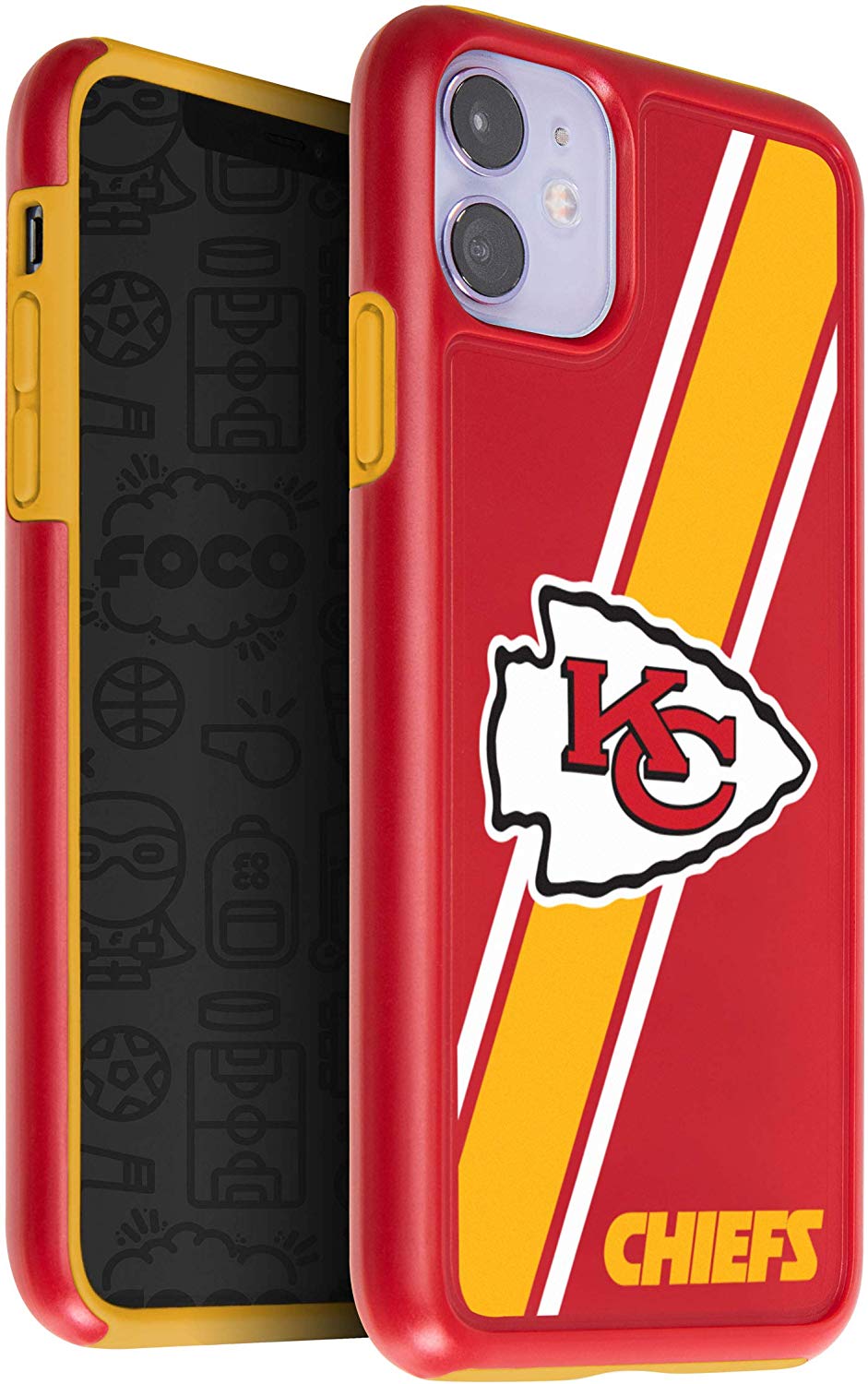 FOCO NFL Kansas City Chiefs Dual Hybrid Case for iPhone 11 & XR (6.1")