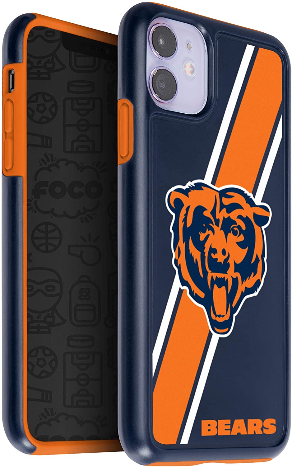 FOCO NFL Licensed Chicago Bears Dual Hybrid Case for iPhone 11 & XR (6.1")