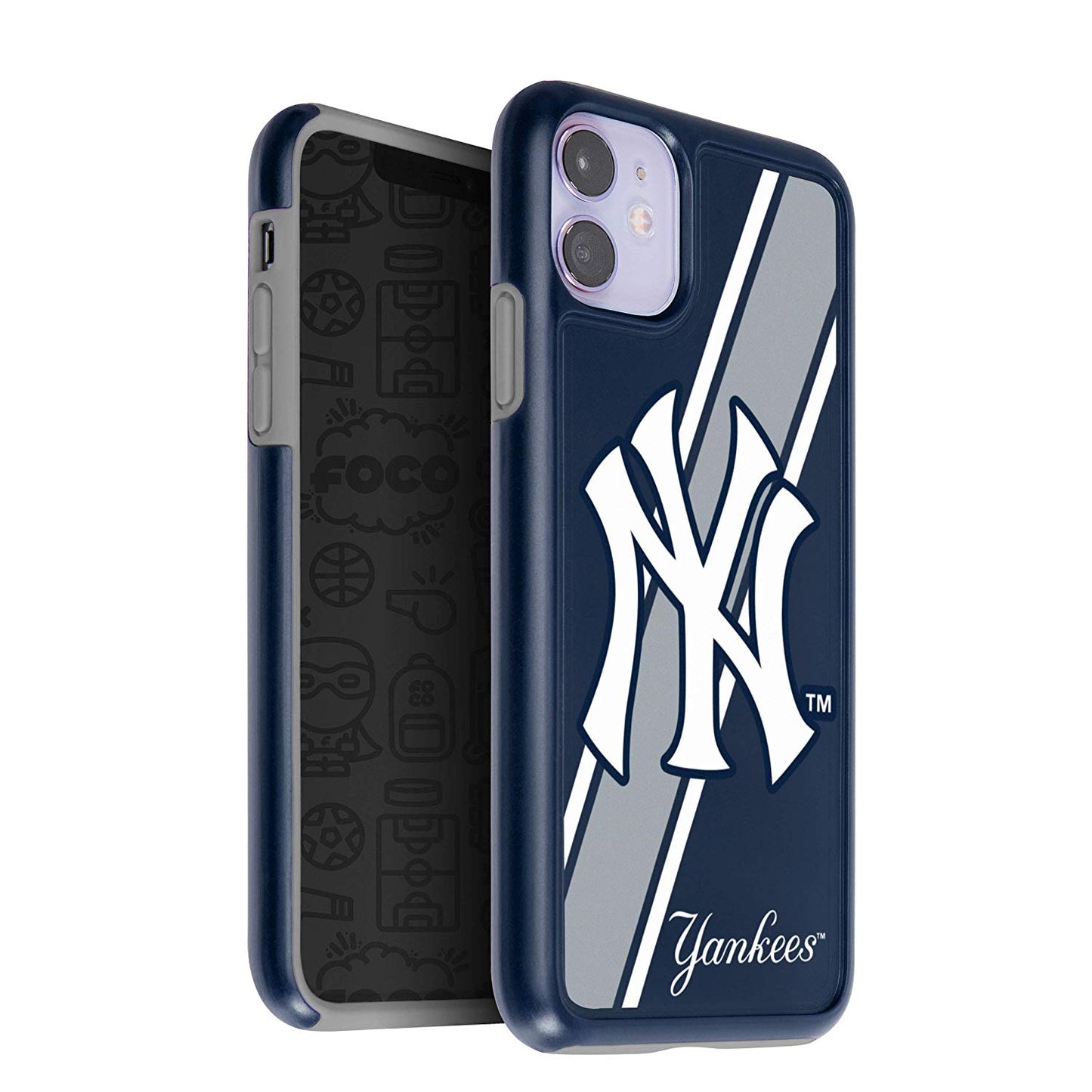 FOCO MLB New York Yankees Dual Hybrid Case for iPhone 11 & XR (6.1")