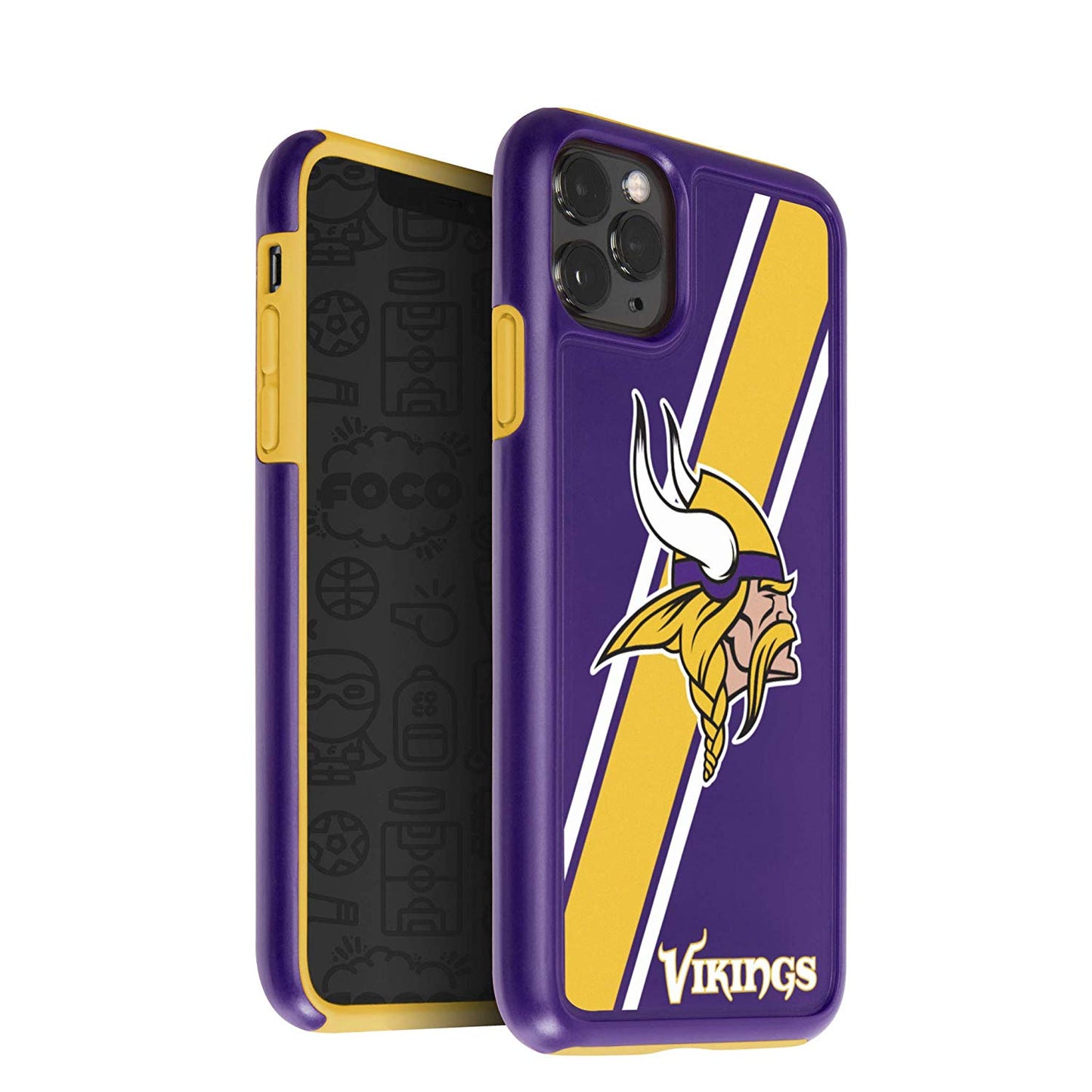 FOCO NFL Minnesota Vikings Dual Hybrid Case for iPhone 11 Pro, X & XS (5.8")