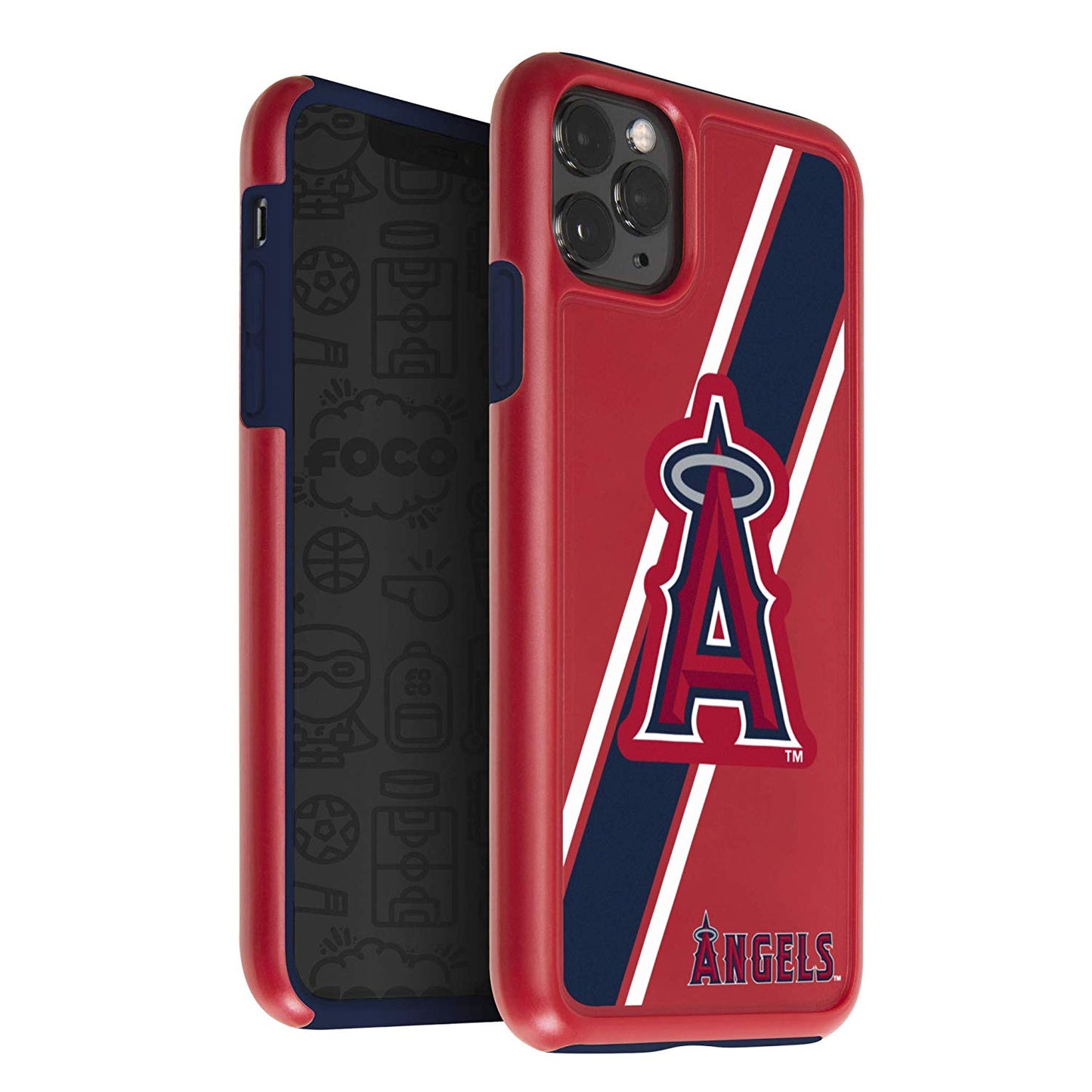 FOCO MLB Los Angeles Angels Hybrid Case for iPhone 11 Pro Max & XS Max (6.5")