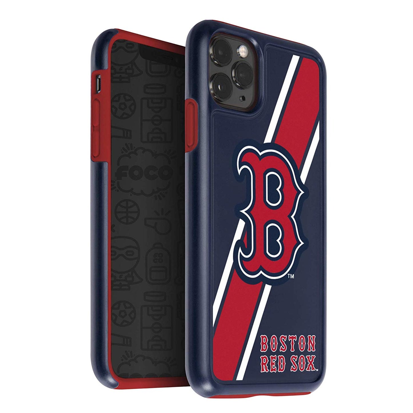 FOCO MLB Boston Red Sox Hybrid Case for iPhone 11 Pro Max & XS Max (6.5")