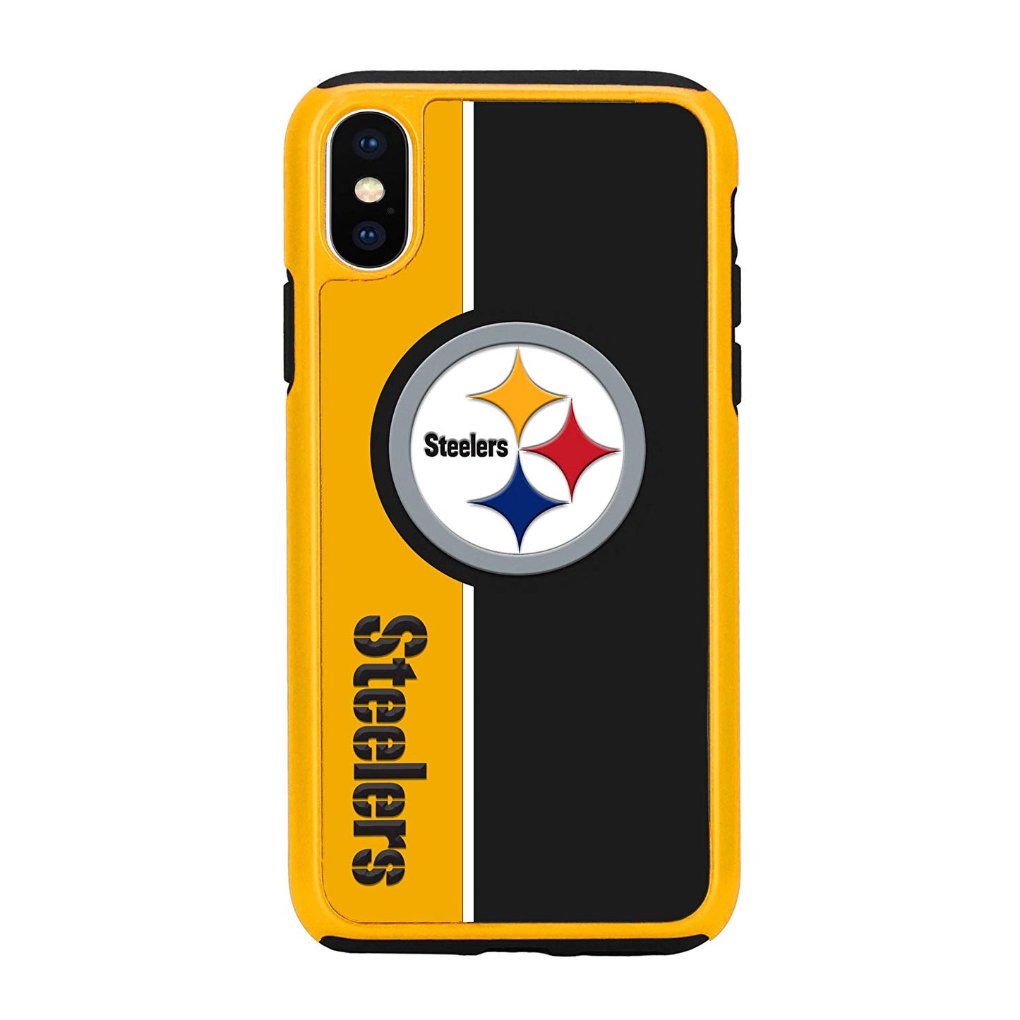 FOCO NFL Pittsburgh Steelers Dual Hybrid Bold Case for iPhone X & XS (5.8")