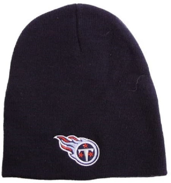 SLW NFL Licensed Tennessee Titians Knit Uncuffed Beanie Hat Classic Black