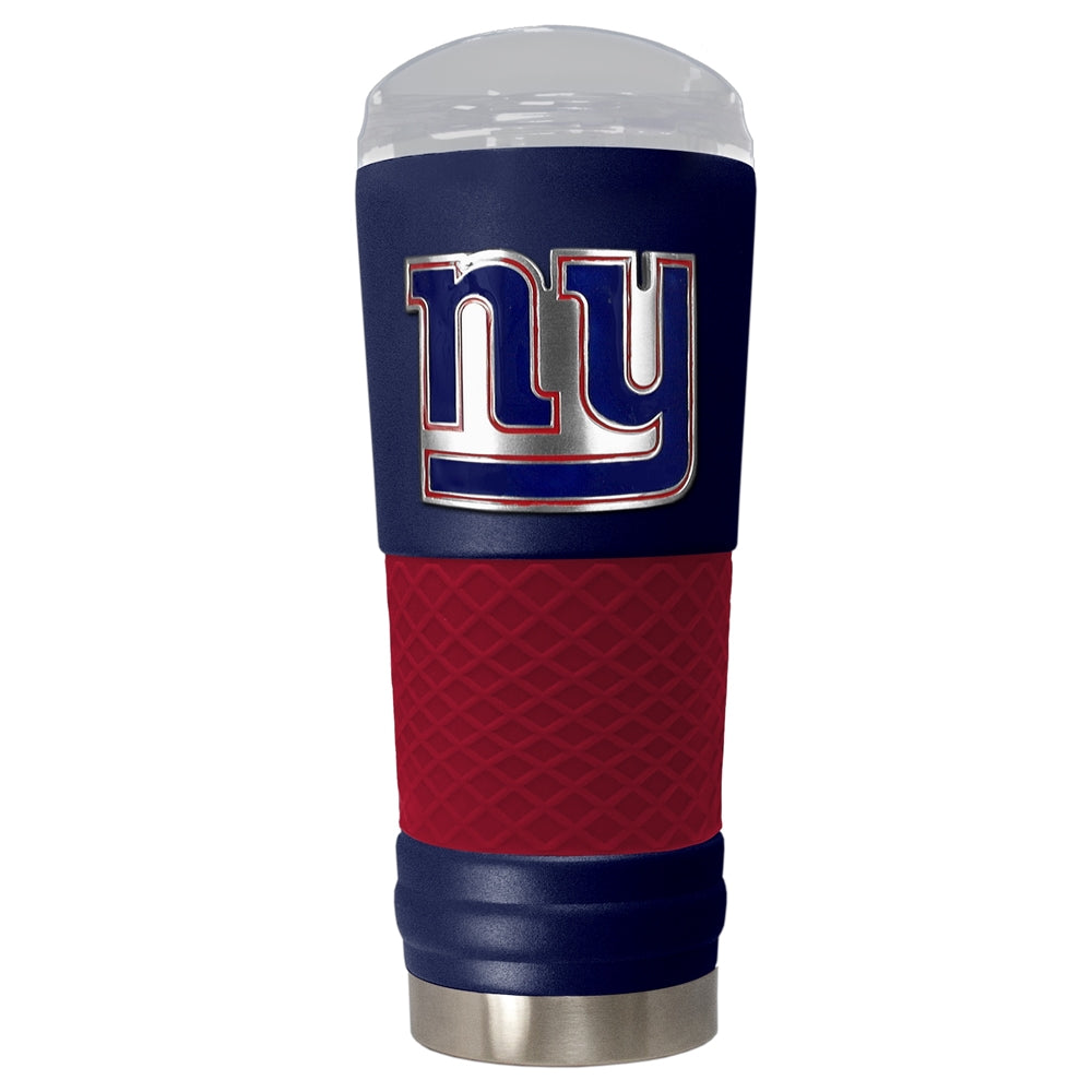 GA NFL Licensed New York Giants 24 oz Powder-Coated Draft Beverage Tumbler with Grip