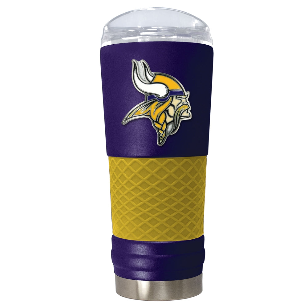 GA NFL Minnesota Vikings 24 oz Powder-Coated Draft Beverage Tumbler with Grip