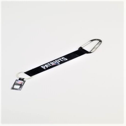 Aminco NFL New England Patriots Black Carabiner Lanyard Keychain