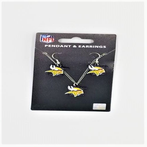 Aminco NFL Licensed Minnesota Vikings State Earring/Necklace Set