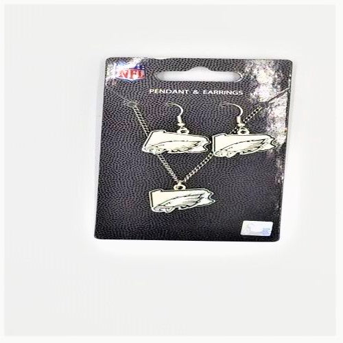 Aminco NFL Licensed Philadelphia Eagles State Earring/Necklace Set