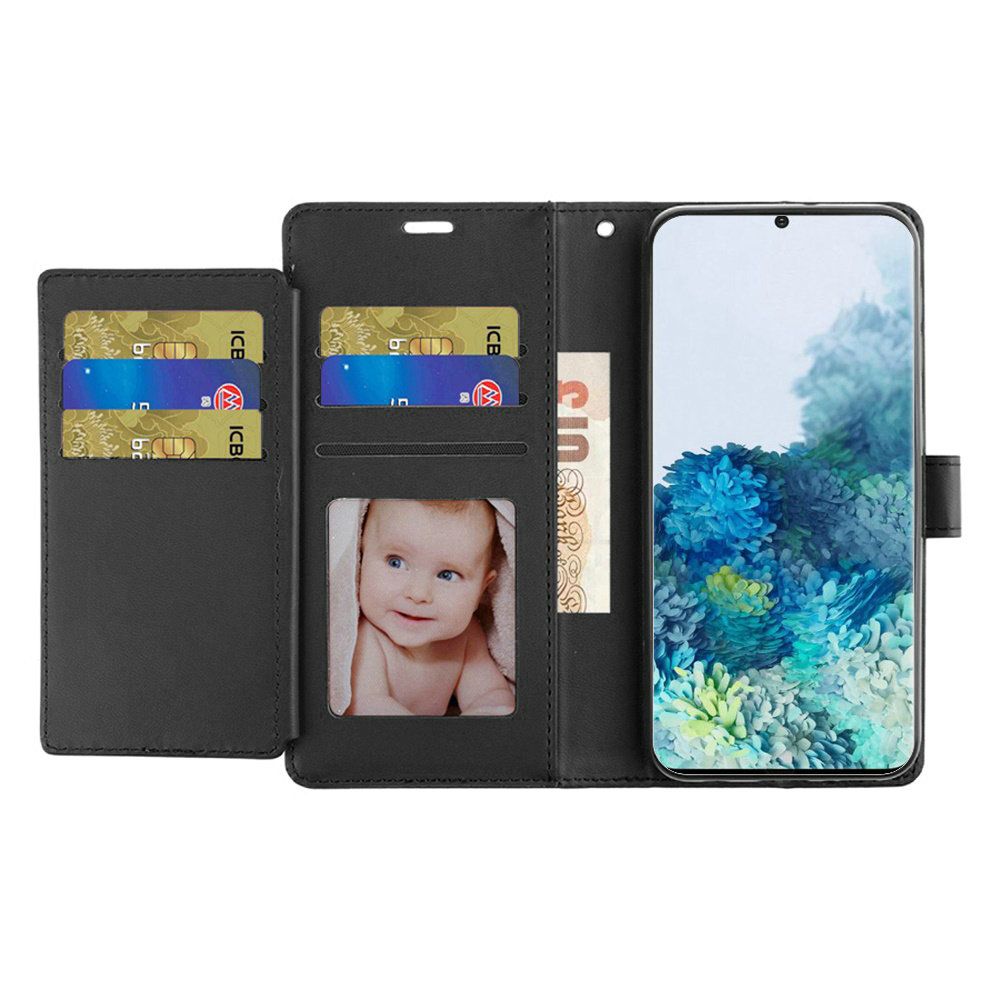 GSA Leather Flip Wallet Case for Samsung Galaxy S20 (6.2") Black