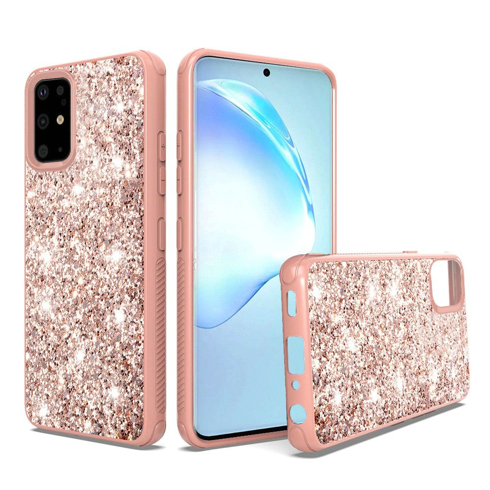 GSA Slim Glitter Bling Case for Samsung Galaxy S20 Plus - Rose Gold