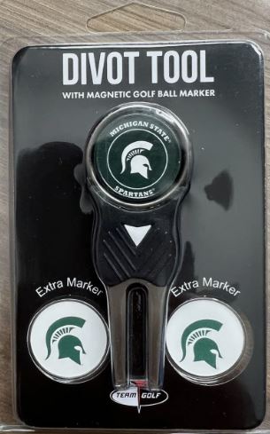 Team Golf NCAA Michigan State Spartans Divot Tool 3 Golf Ball Markers