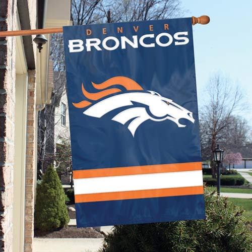 Party Animal NFL Denver Broncos 2-Sided 44" X 28" Applique Banner Flag