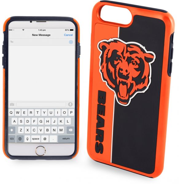 FOCO NFL Chicago Bears Dual Hybrid Bold Case for iPhone 8 +, 7 +& 6S + (5.5")
