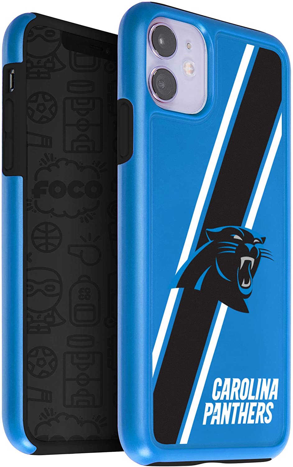 FOCO NFL Carolina Panthers Dual Hybrid Case for iPhone 11 & XR (6.1")