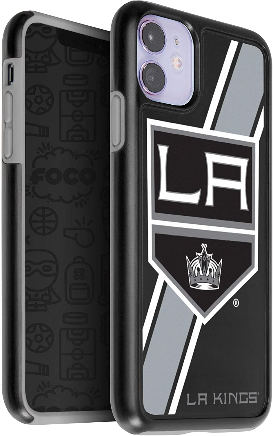 FOCO NHL Los Angeles Kings Dual Hybrid Case for iPhone 11 & XR (6.1")