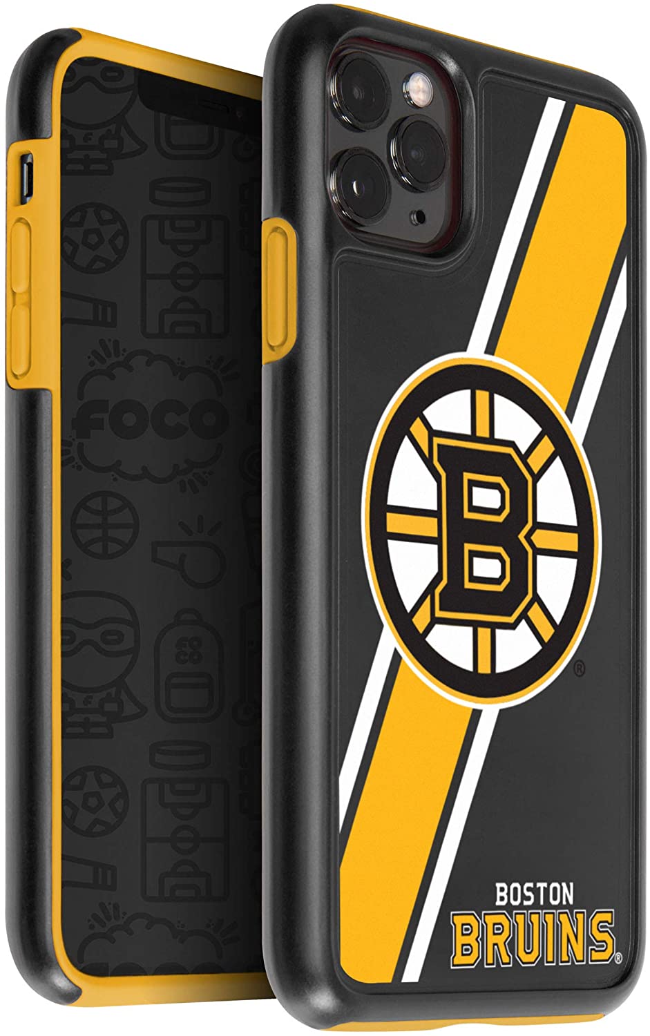 FOCO NHL Boston Bruins Hybrid Case for iPhone 11 Pro, X & XS (5.8")