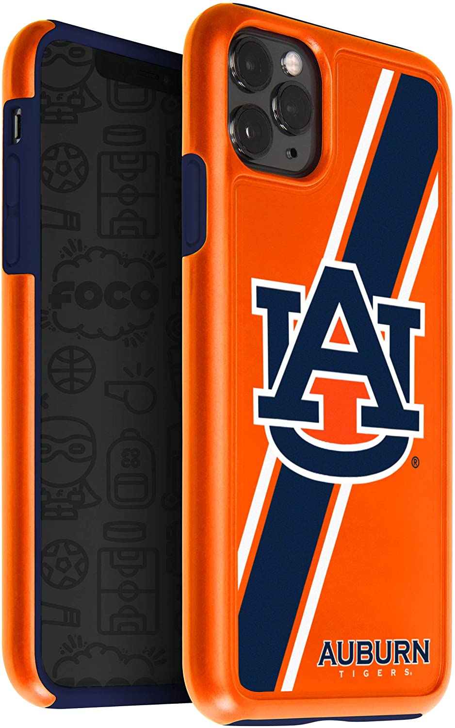 FOCO NCAA Auburn Tigers Dual Hybrid Case for iPhone 11 Pro, X & XS (5.8")