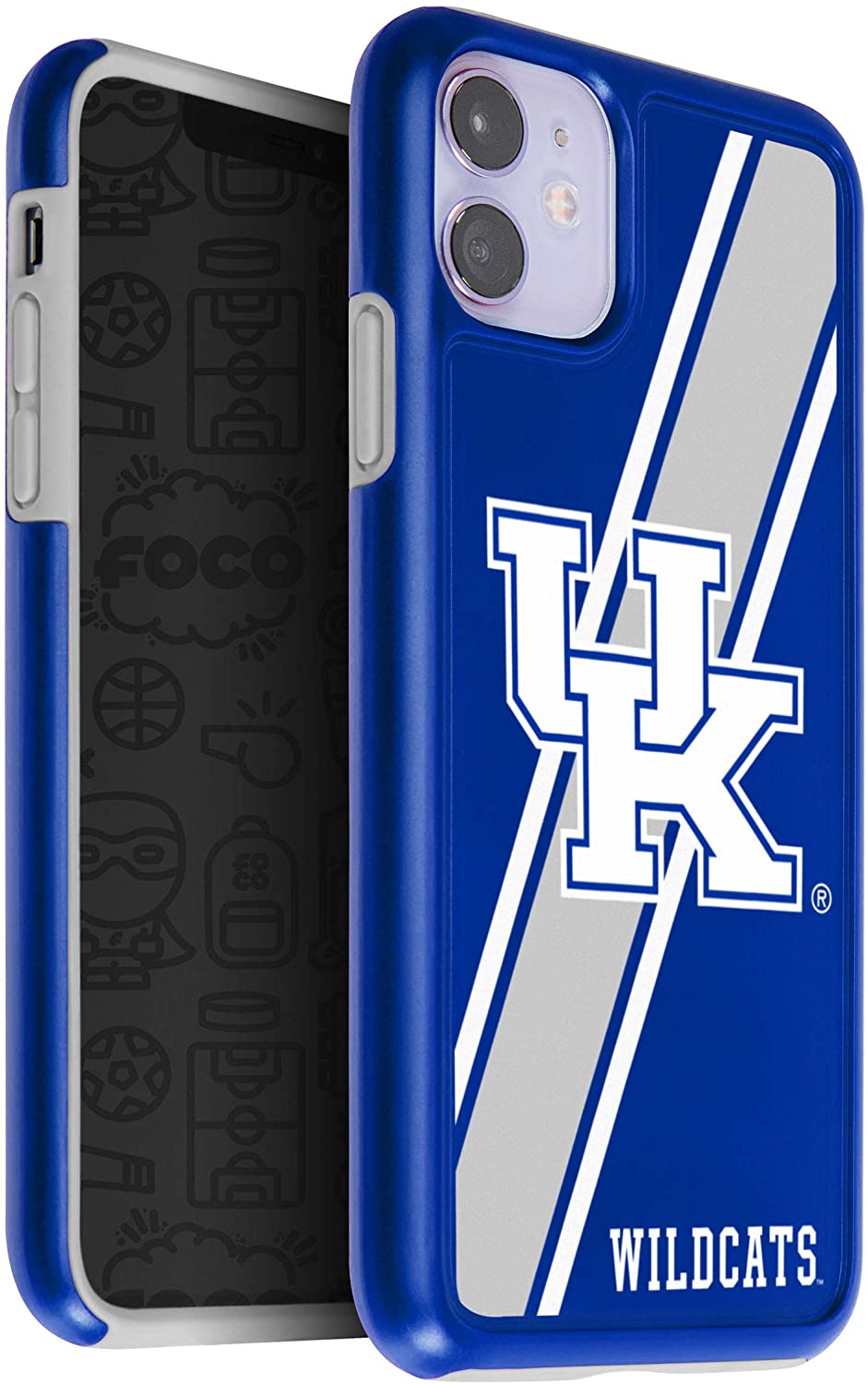FOCO NCAA Kentucky Wildcats Hybrid Case for iPhone 11 Pro, X & XS (5.8")