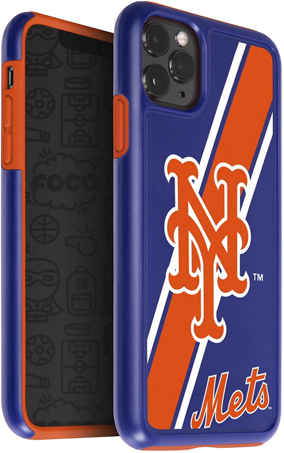 FOCO MLB New York Mets Dual Hybrid Case for iPhone 11 Pro, X & XS (5.8")