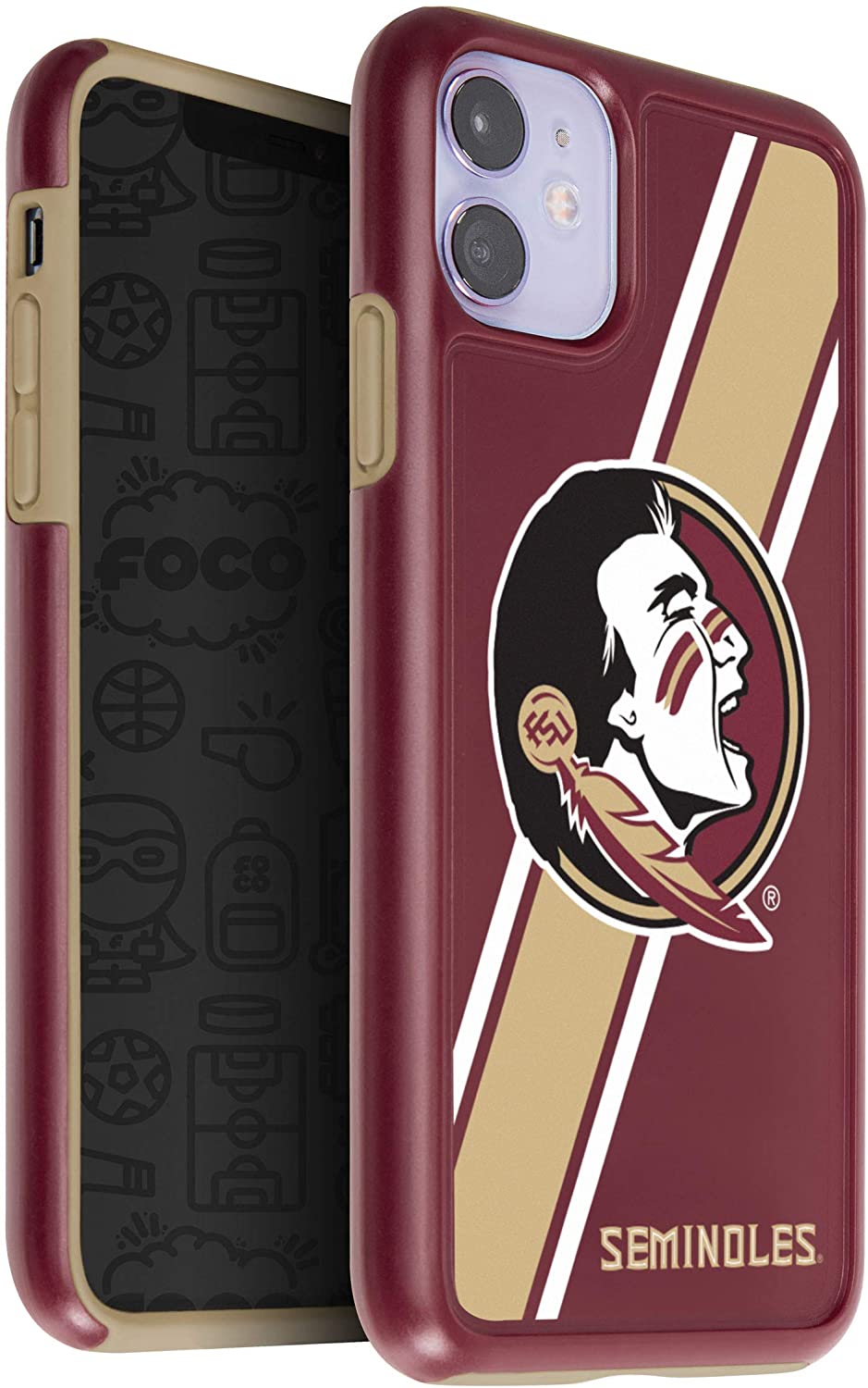 FOCO NCAA Florida State Seminoles Hybrid Case for iPhone 11 & XR (6.1")