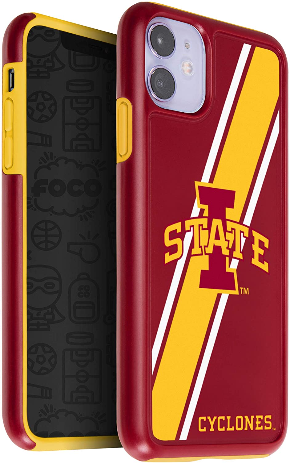 FOCO NCAA Iowa State Cyclones Dual Hybrid Case for iPhone 11 & XR (6.1")