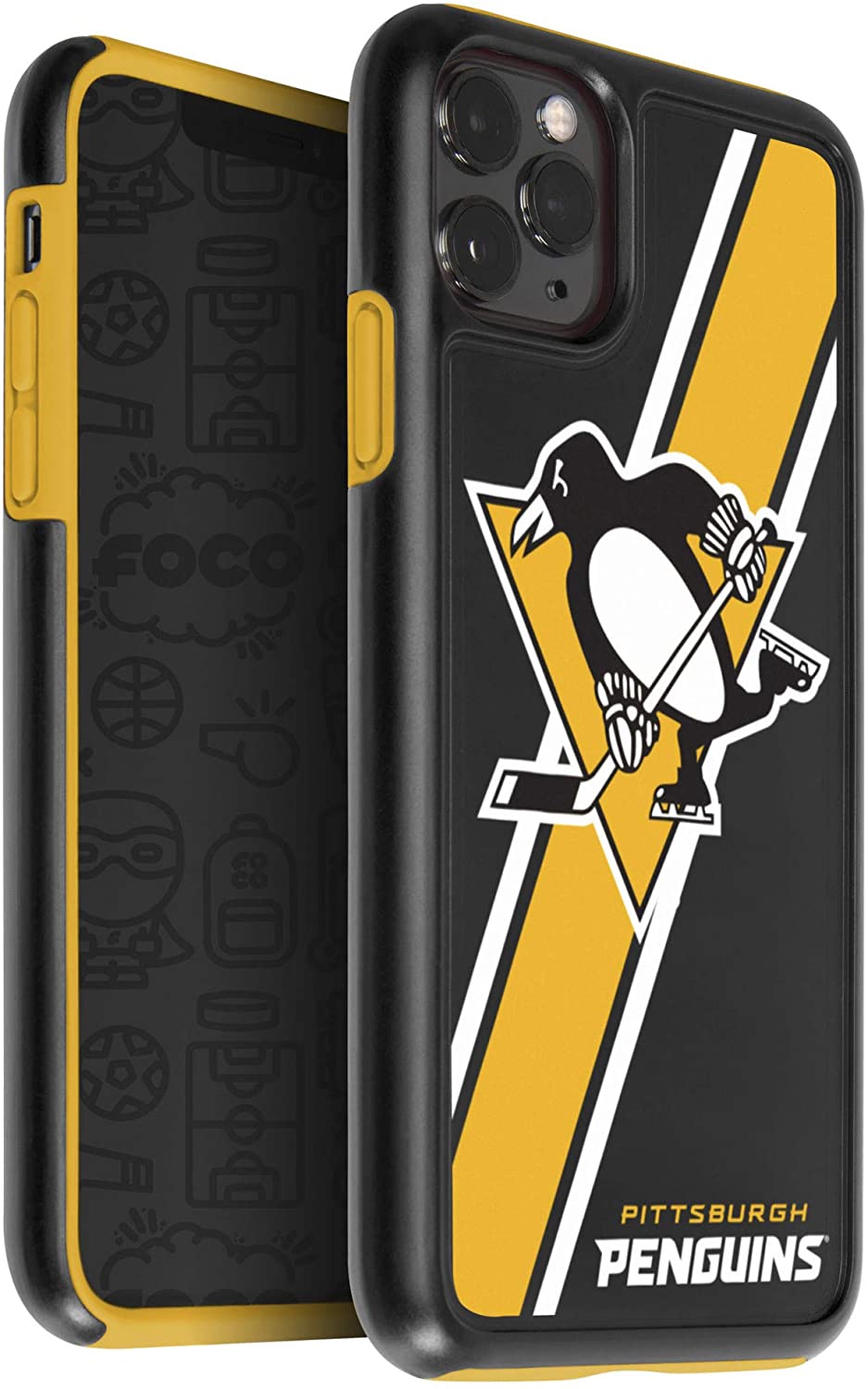 FOCO NHL Pittsburgh Penguins Hybrid for iPhone 11 Pro Max & XS Max (6.5")