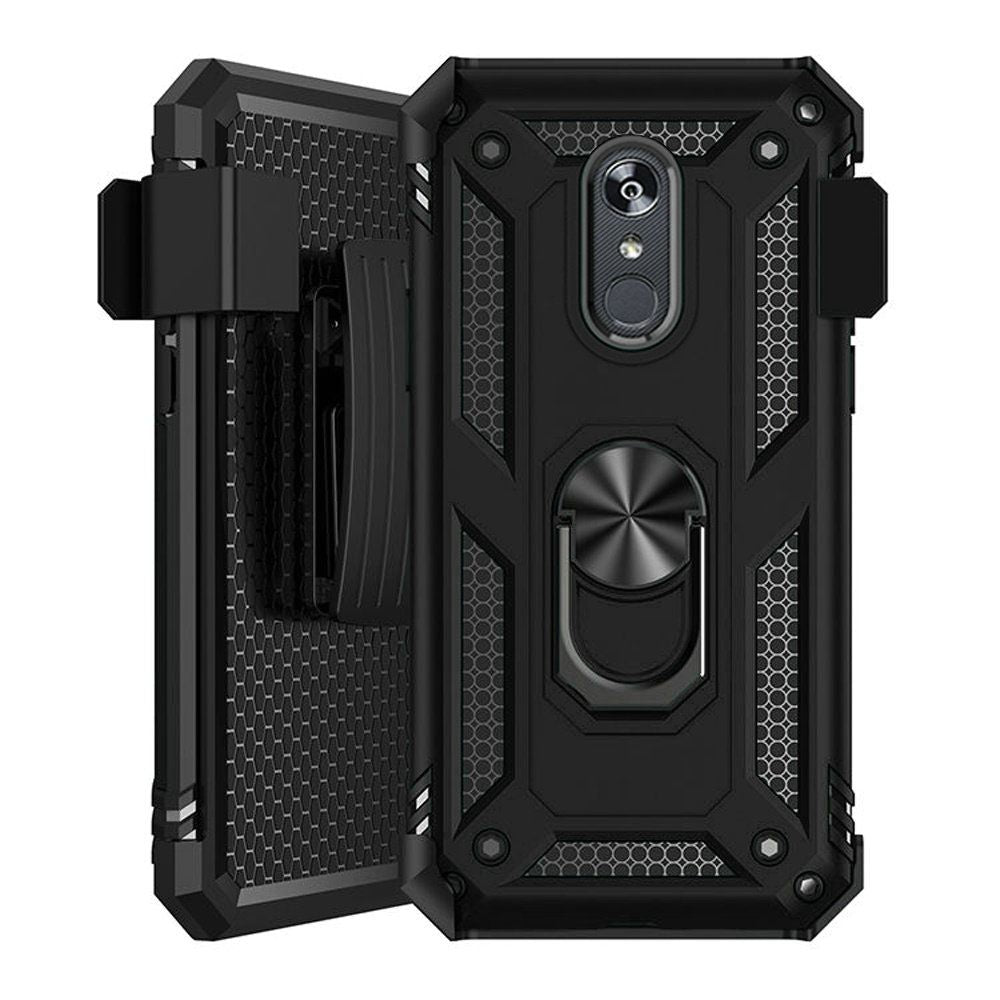 GSA Shockproof Holster Case For LG Aristo 4 Plus/Tribute Royal/K30 2019 Black