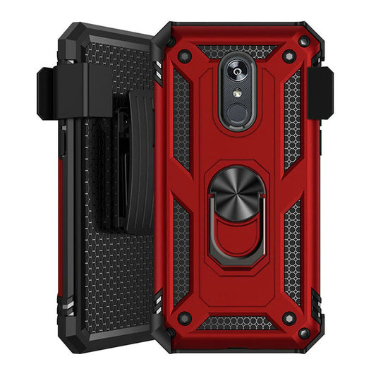 GSA Shockproof Holster Case For LG Aristo 4 Plus/Journey LTE/K30 2019 Red/Black