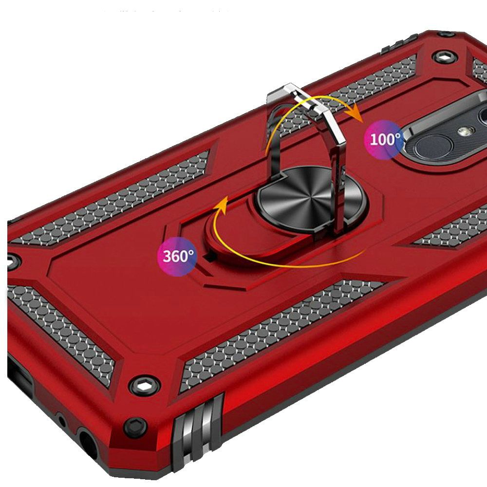 GSA Shockproof Holster Case For LG Aristo 4 Plus/Journey LTE/K30 2019 Red/Black