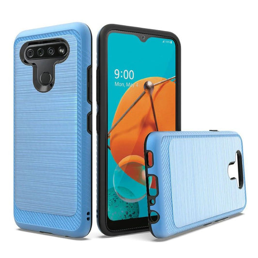 GSA Hybrid Brushed Case w/Edge Design for LG K51 - Blue