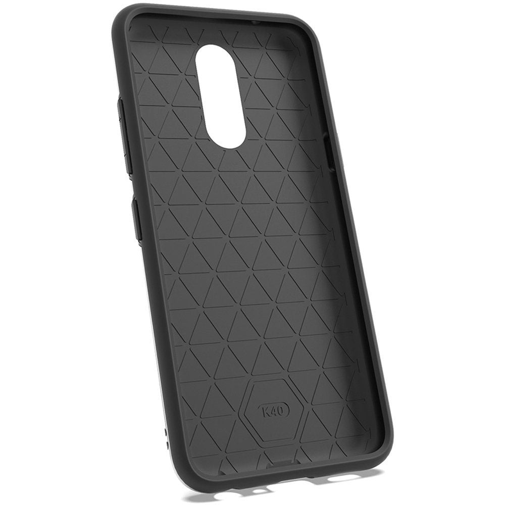 GSA Slim Brushed Hybrid Case w/Edge Design for LG Stylo 6 - Red/Black