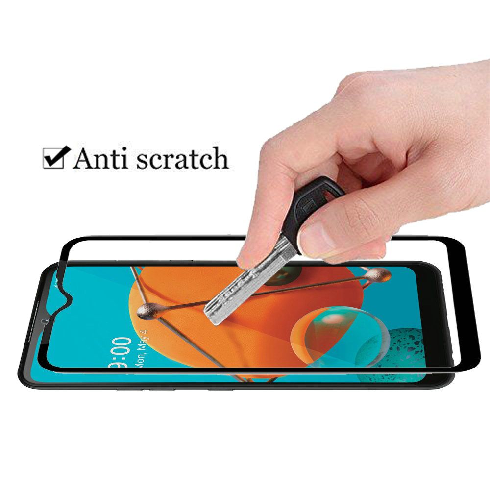 GSA Premium Black Boarder Tempered Glass for LG K51 Pack of 2