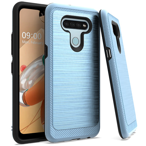 GSA Brushed Case w/Edge Design for LG K51 - Light Blue