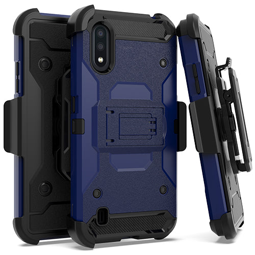 GSA Tough Holster Case Kickstand For Samsung Galaxy A01 - Blue