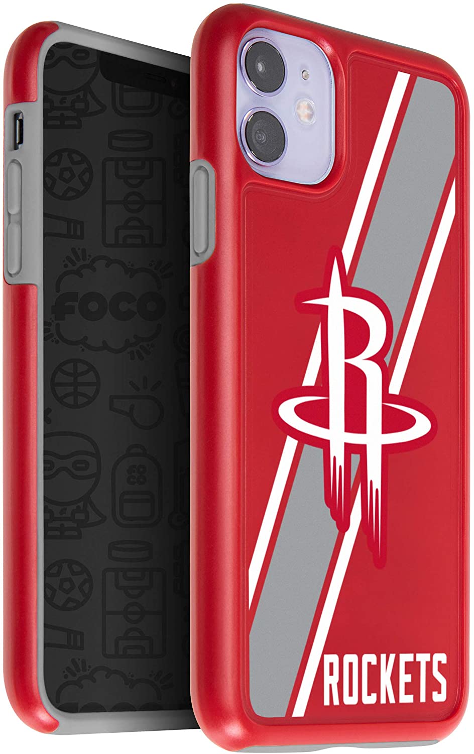 FOCO NBA Houston Rockets Dual Hybrid Case for iPhone 11 & XR (6.1")