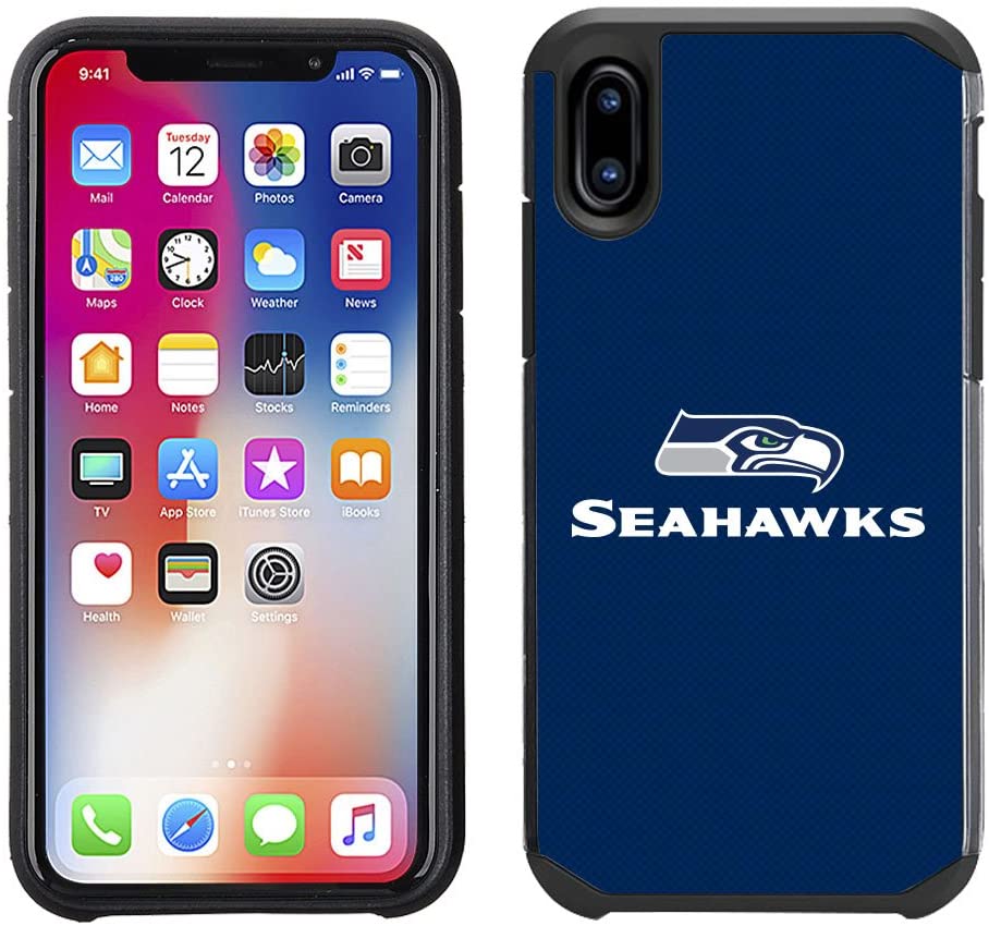 PBG NFL Licensed Seattle Seahawks Textured Case For iPhone X & XS (5.8")