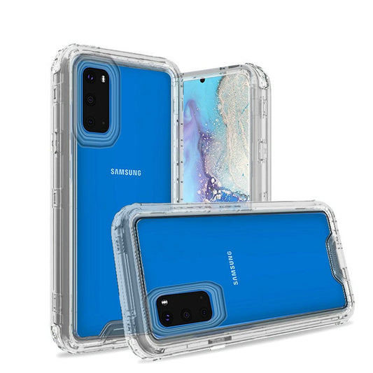 GSA High Quality 3-in-1 Snap On Case for Samsung S20 6.2"/S11e - Clear