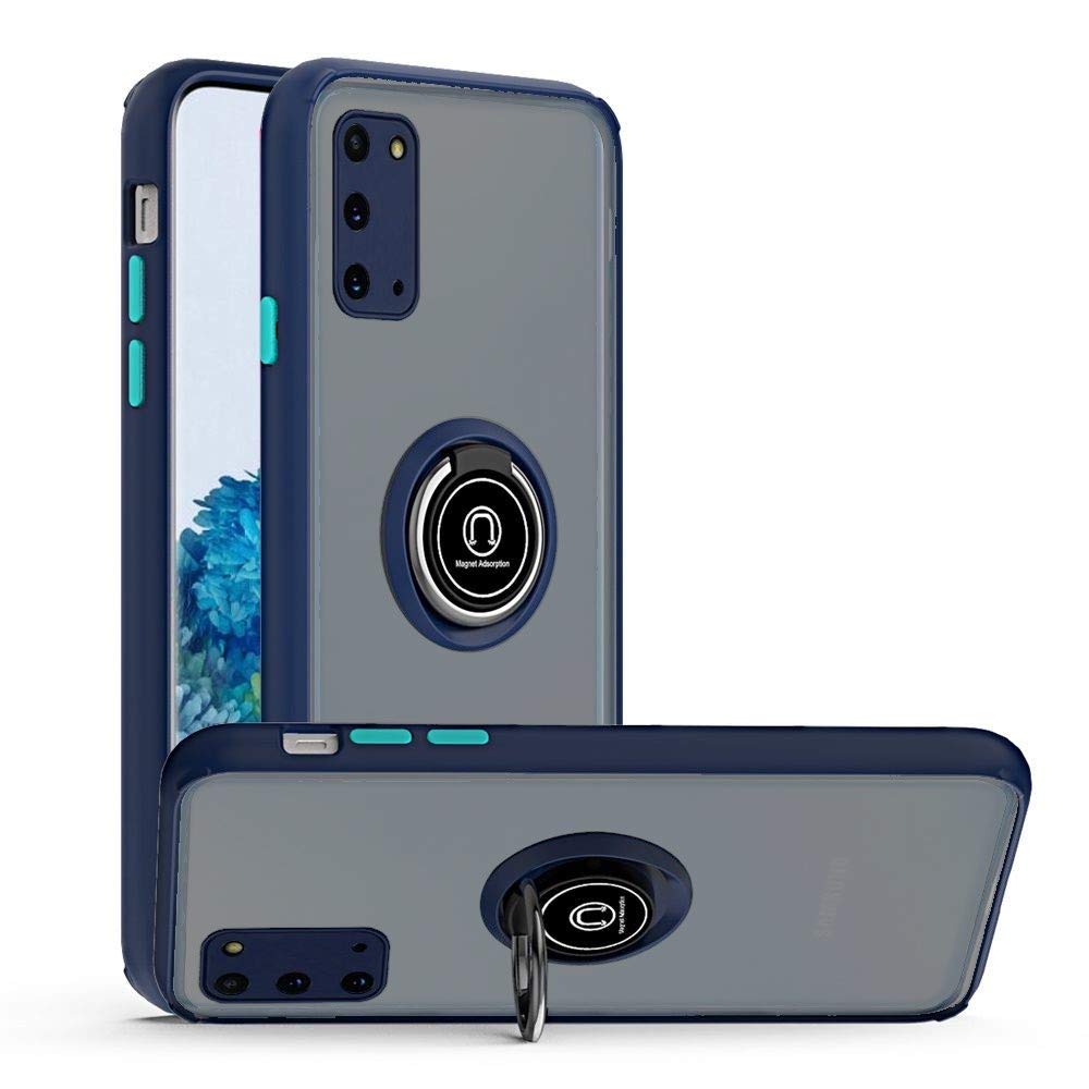 GSA Premium Matte Case w/Ring Stand for Samsung S20 6.2"/S11e - Clear/Blue