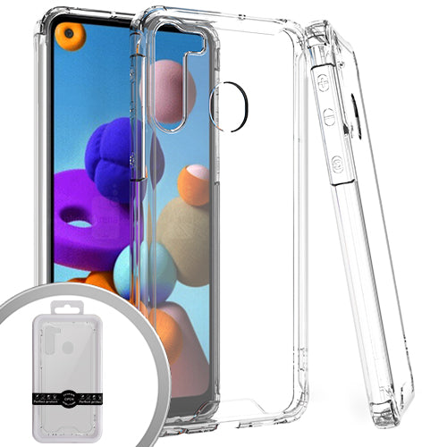 GSA Pro Skin Transparent Bumper Case for Samsung Galaxy A21 - Clear