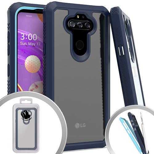 GSA Pro Skin 3-in-1 Bumper Case for LG Aristo 5 - Clear/Navy Blue