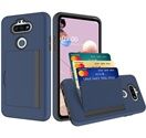 GSA Shockproof Hybrid Case w/Credit Card Holder for LG Aristo 5 - Blue